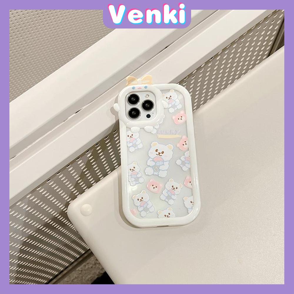 iPhone Case Silicone Soft Case Clear Case Airbag Shockproof Protection Camera Shiny Feel Bear Cute Cartoon Compatible For iPhone 11 Pro Max 13 Pro Max 12 Pro Max 7Plus xr XS Max