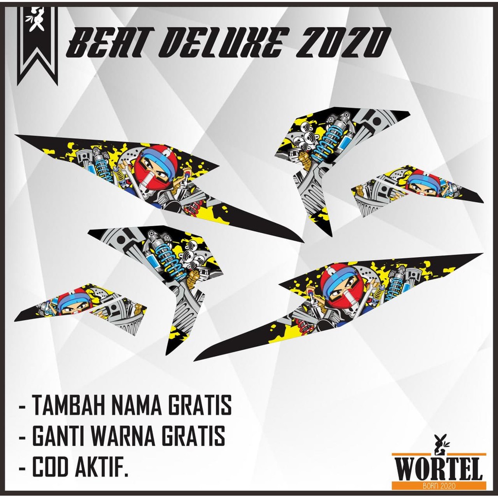 Striping Sticker Lis Motor Beat Deluxe 2020-Street Keren