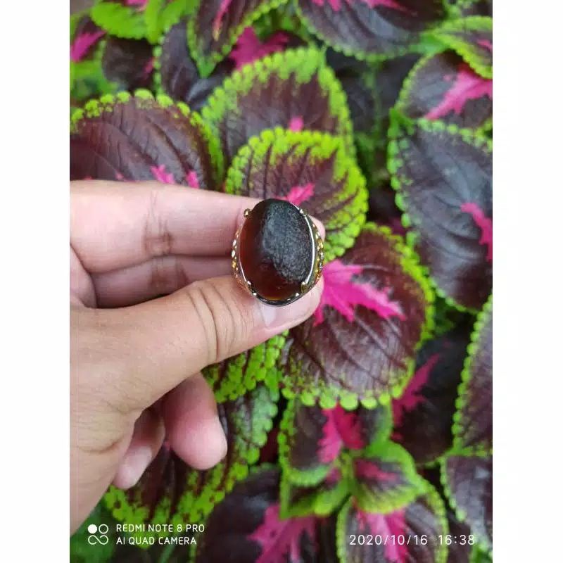 Cincin Batu Meteorit Coklat (S)