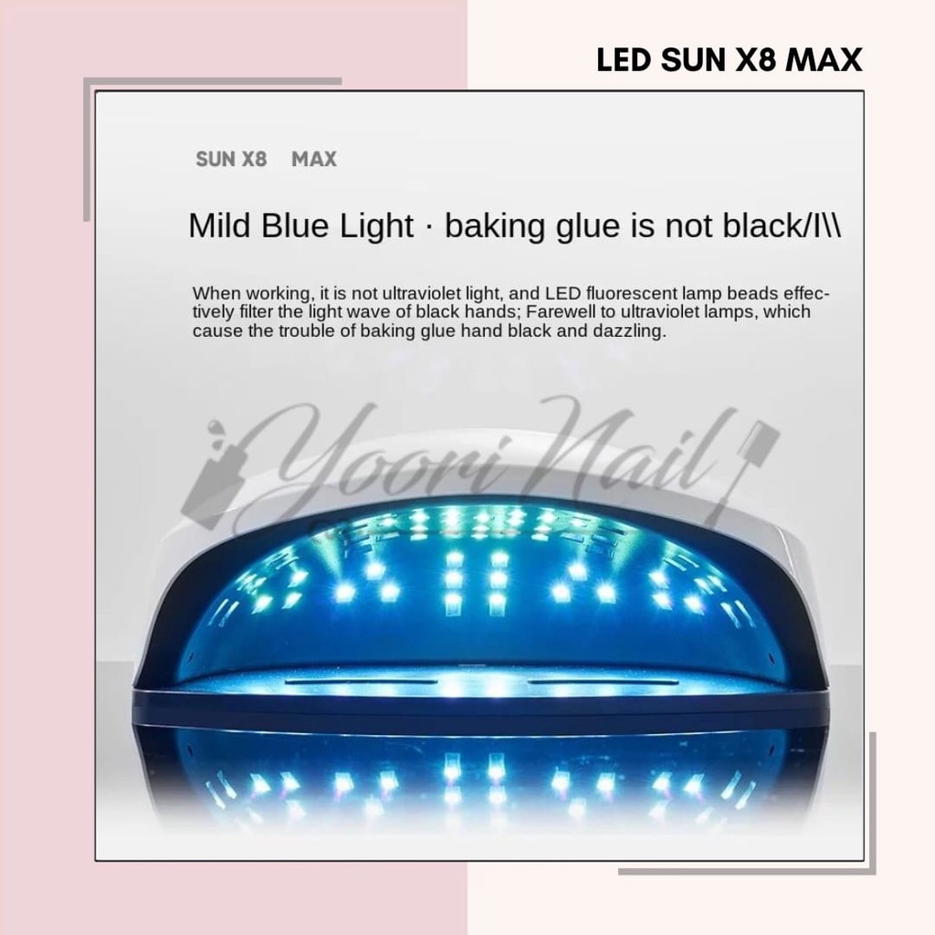 LED SUN X8 MAX uv led nail dryer pengering kutek gel led lamp