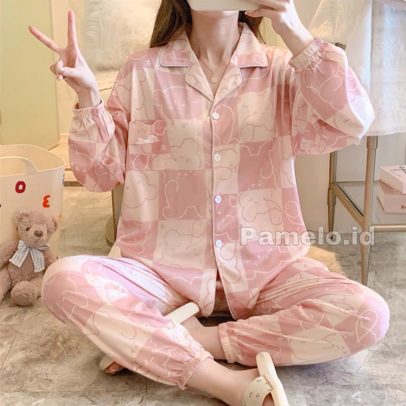 Pamelo.id PPJ Piyama Jumbo  / Set Joger import / Baju Tidur Joger / Baju Tidur Import Jogger / Baju Tidur murah / Stelan Baju Tidur murah / Stelan PP joger