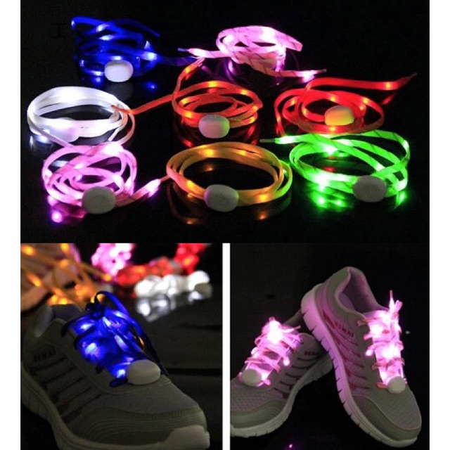 Sepasang Tali Sepatu Sport Nylon Dengan Lampu LED Shoe Lace Light