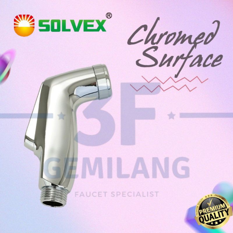 SOLVEX - JET SHOWER TOILET SET WARNA CHROME HIGH QUALITY