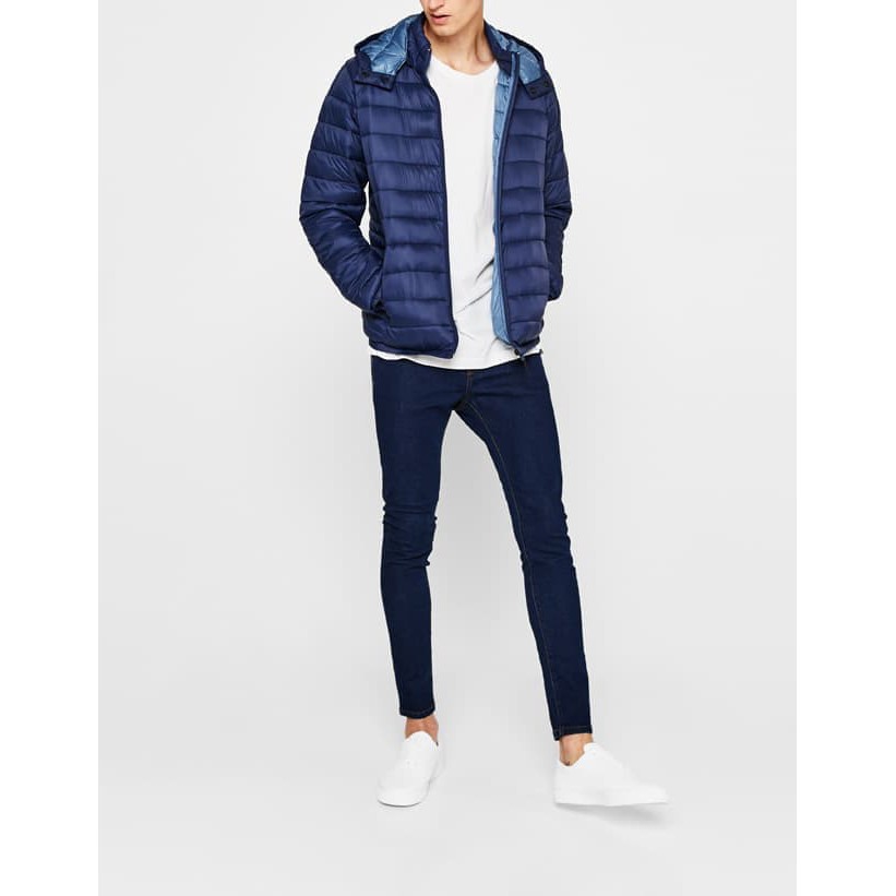 Lucu JAKET OUTDOOR BERSHKA NAVY QUILTED PUFFER JAKET GUNUNG JAKET WINTER Gilaa