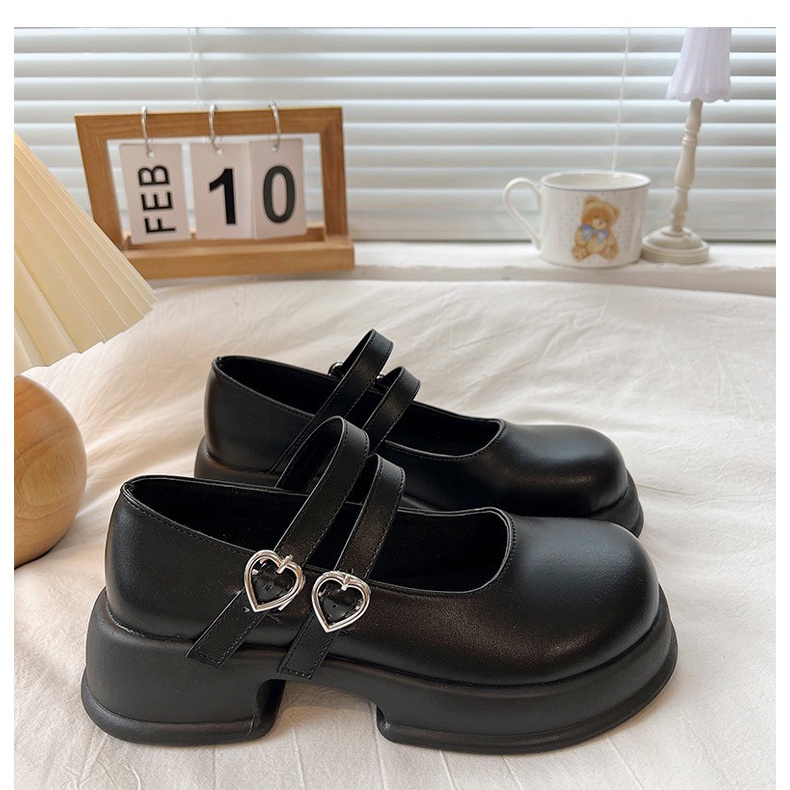 AVANCEID 1820 Heels Sepatu Sneakers Wanita Kerja Docmart Hitam Import