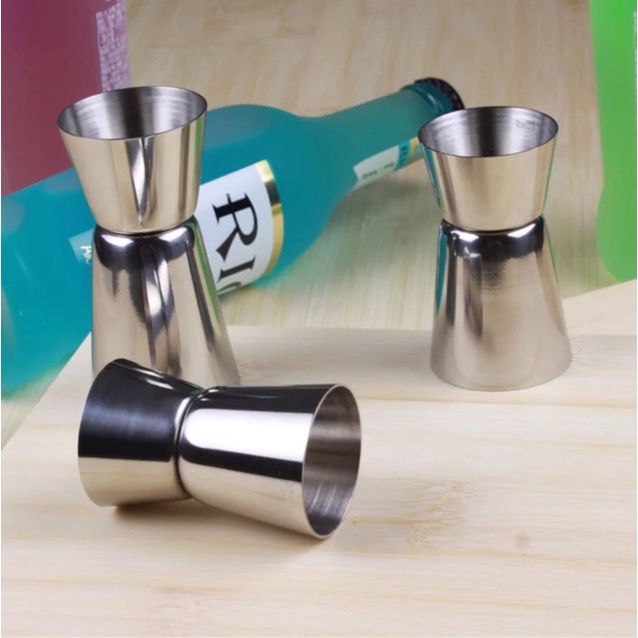 Jigger measure cup gelas ukur 20/40ml stainless steel