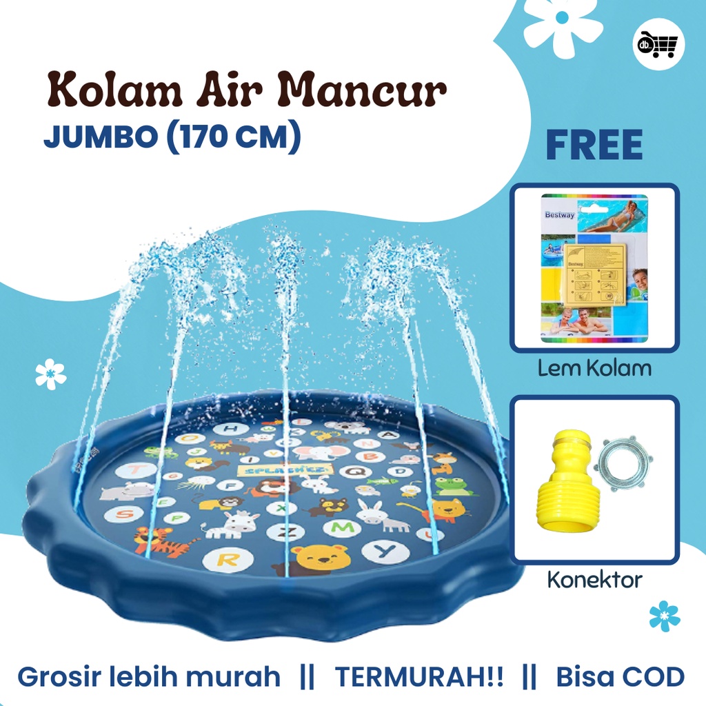 (FREE Lem) Kolam Air Anak / Kolam Karet Anak Tebal Termurah / Kolam Air Mancur Anak / Kolam Terpal J