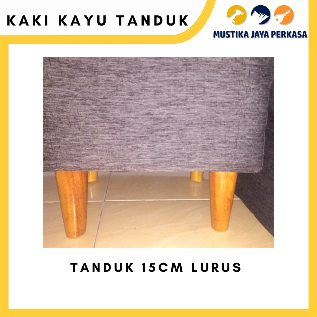 Kaki Sofa Kayu Tanduk Bubut Kayu Retro 15 Cm 20 Cm Scandinavian Murah