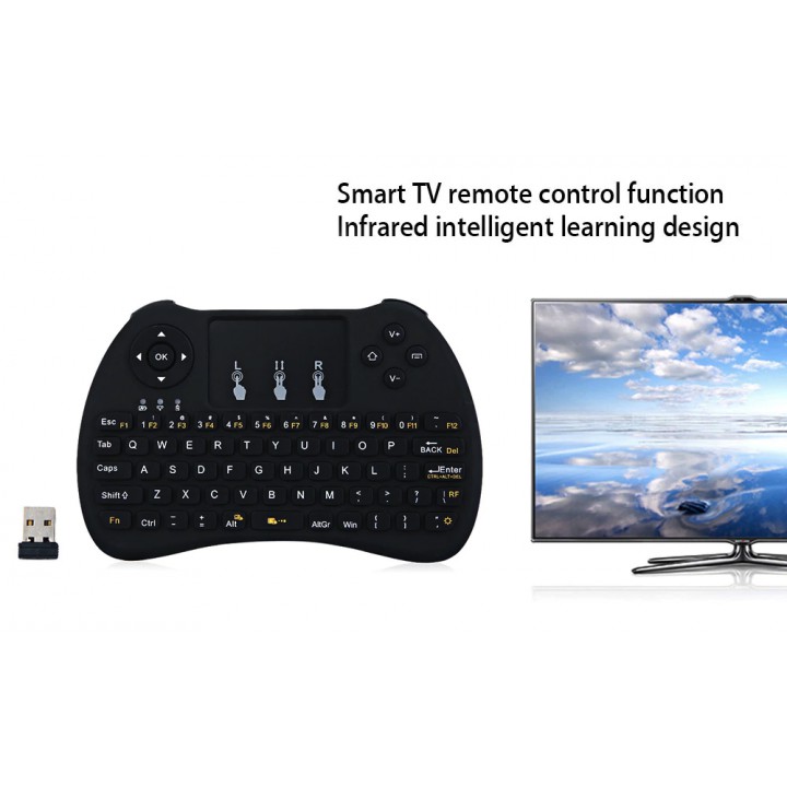 H9-L Mini Hand-held Wireless Keyboard QWERTY with Backlight