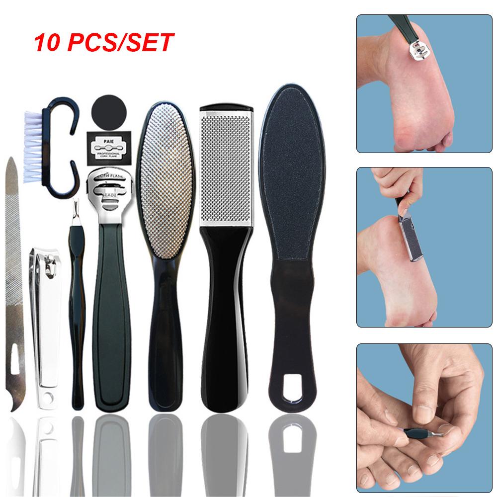 R-flower 10in1 Kit Perawatan Kaki Stainless Steel Remover Bersih Rasp Kaki