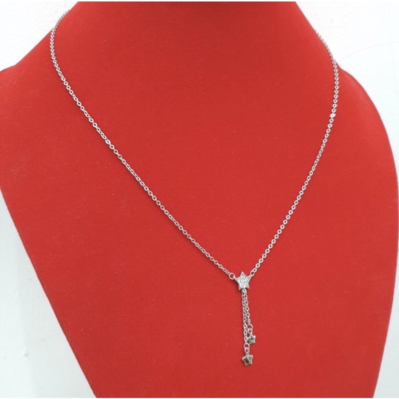 Kalung cewek kalung wanita kalung koye perak 925 lapis emas putih
