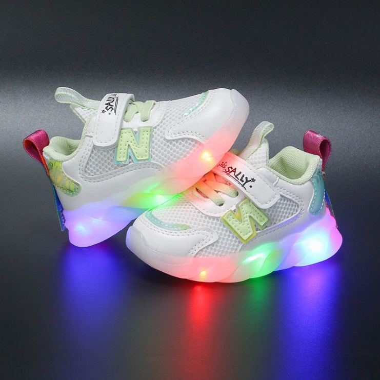 GOGA Led Sepatu Anak Import Kids Shoes Sneakers Size 21-30 Usia 1-5 Tahun