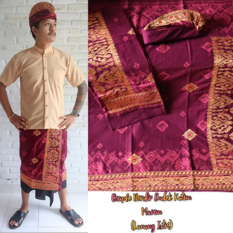 Couple Bordir Endek Katun