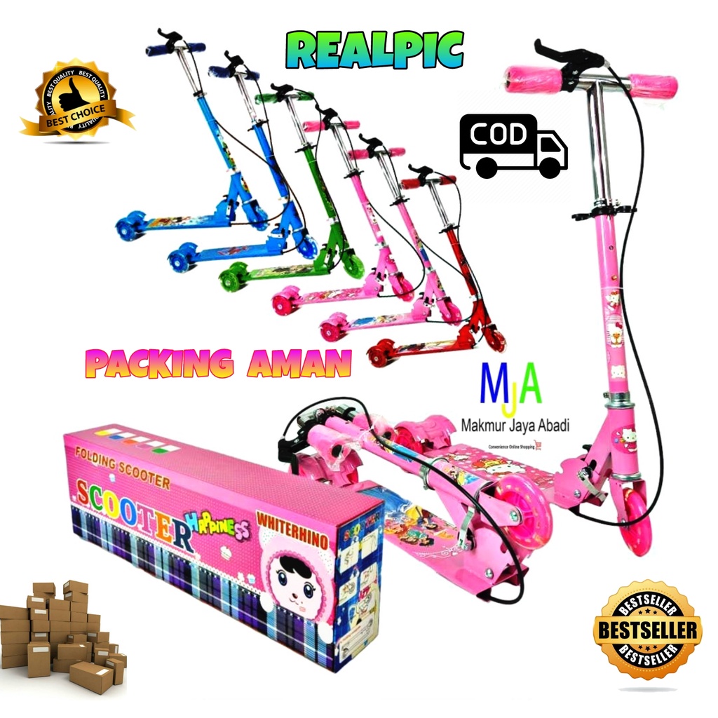 SCOOTER OTOPET / SKUTER KARAKTER/ SKUTER +BELL+REM TANGAN / SKUTER ANAK / OTOPED / SCOOTER 3 RODA