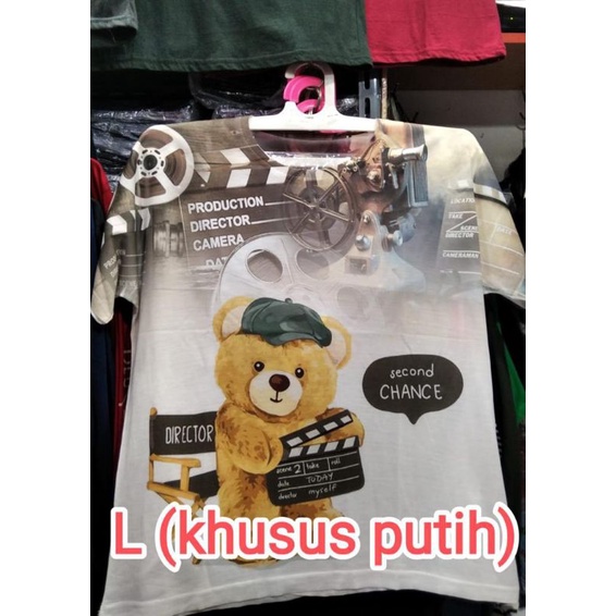 Kaos distro fullprint lengan pendek Teddy bear producer