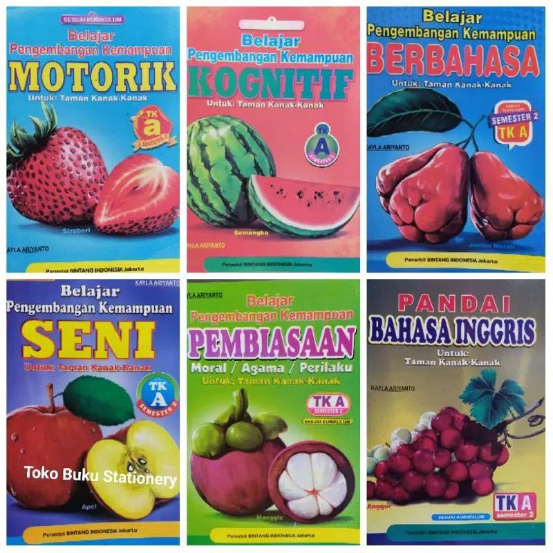 Paket Lengkap LKS TK A Semester 2 / Buku Pegangan Anak TK Isi 6 Buku