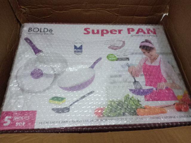 Super Pan Granite Bolde - Purple - Superpan - Asli - Panci  Set