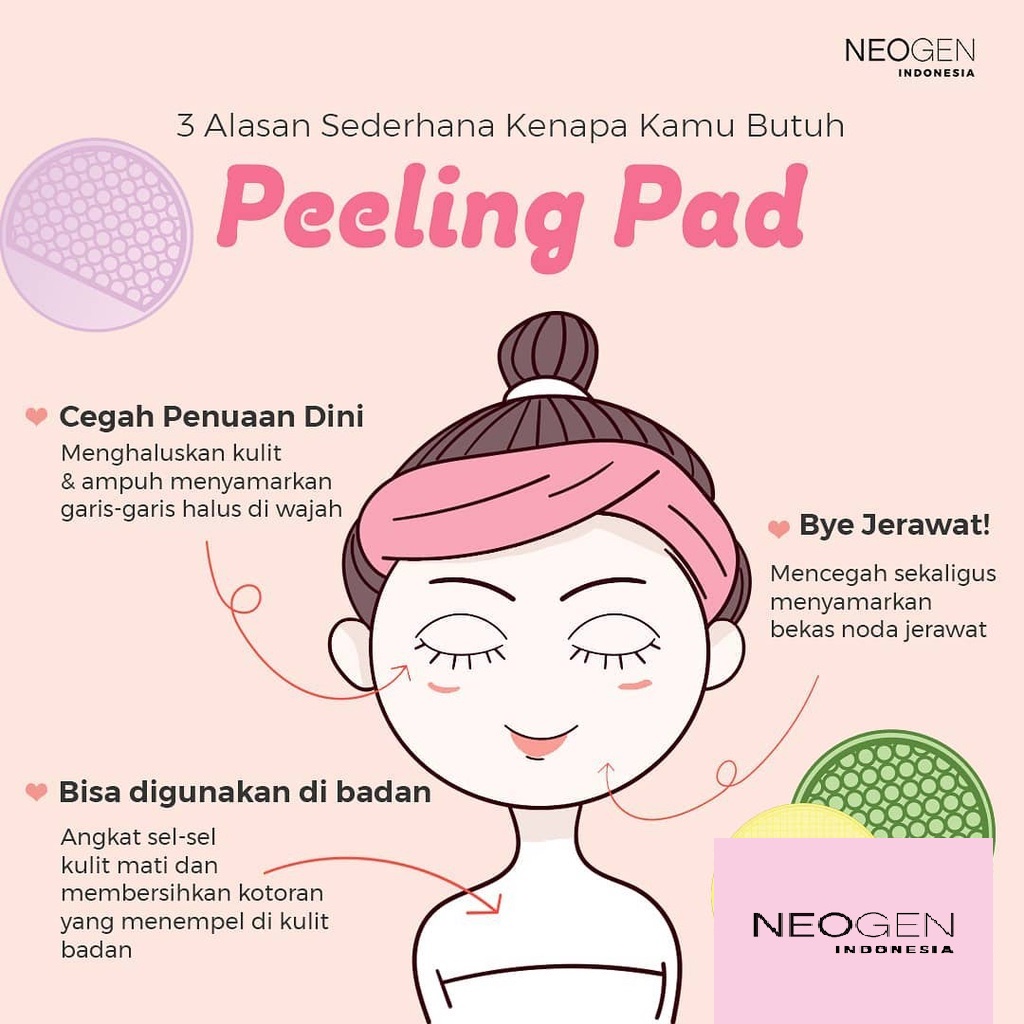 NEOGEN Dermalogy Bio Peel Gauze Peeling Green Tea Lemon Wine 1 Pad Sachet Ecer BPOM (VIC)