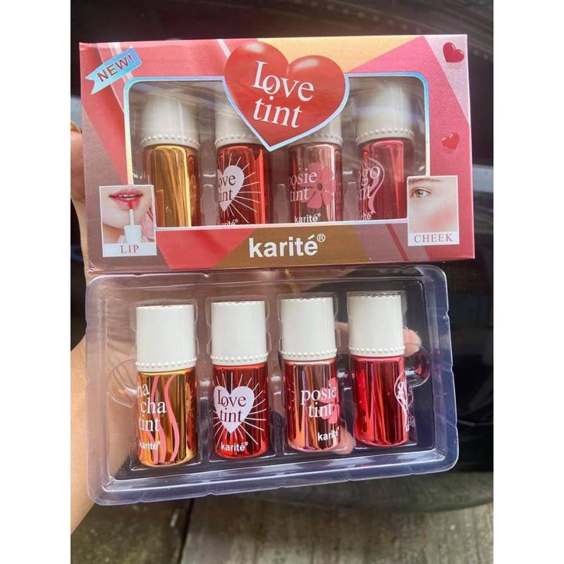 LIP TINT KARITE LIQUID LOVE TINT 1PAK ISI 4PCS NO.68097-47