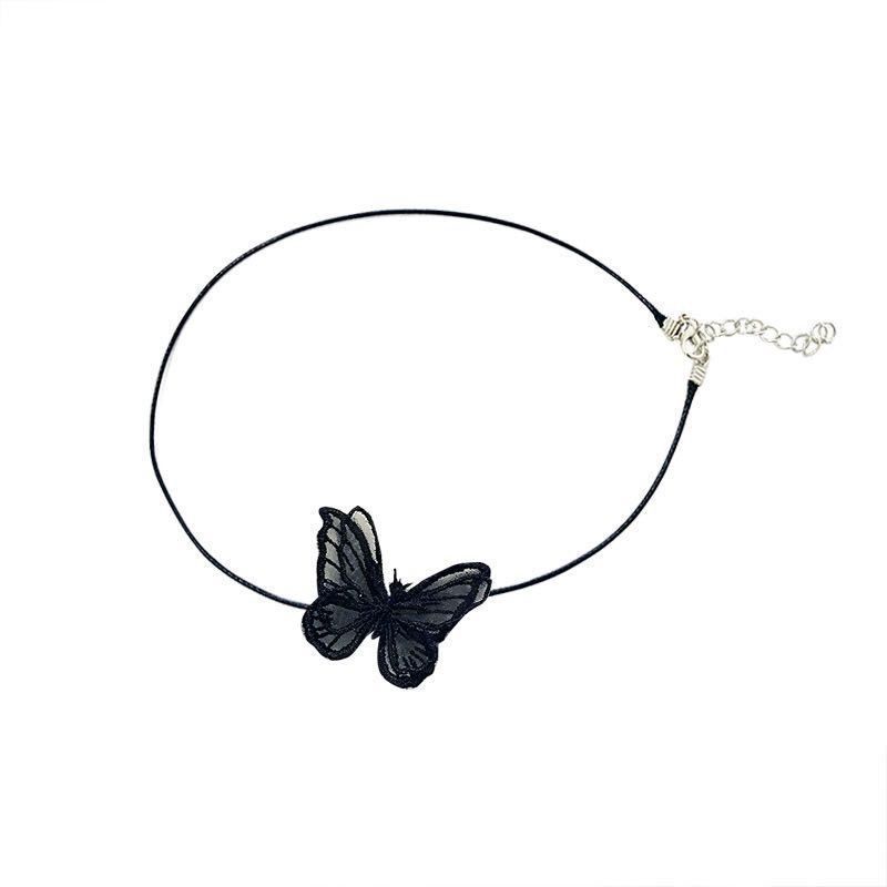 Super fairy In lace butterfly kalung sederhana kalung retro temperamen pacar yang sama baju all-matc