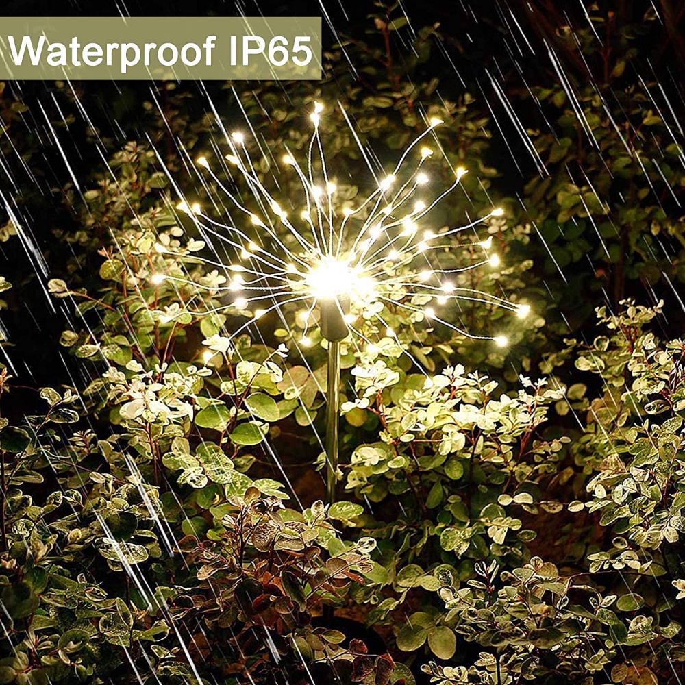 150/180 LED Lampu Solar lampu Natal Fireworks Lights String Warm Light Outdoor Solar Garden Decorative Lights / Waterproof