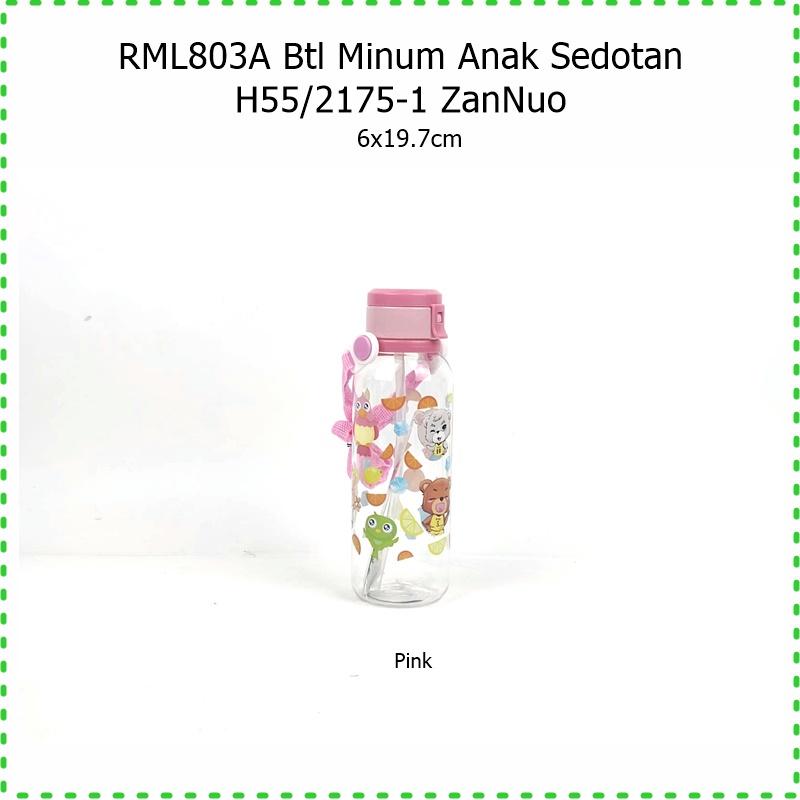 RML803A Botol Minum Anak Sedotan H55 2175-1 ZanNuo 480ml