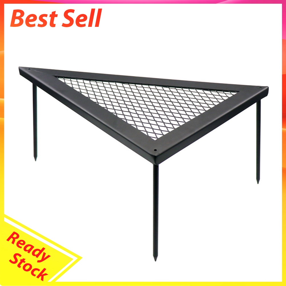 Triangle Outdoor Iron Net Table Cooking Camping Picnic BBQ Pot Grill Racks