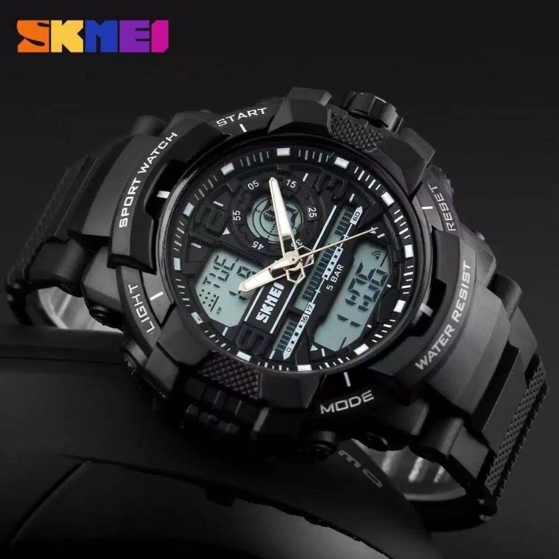 Jam Tangan Pria Digital Sport Original SKMEI S 1164 Shock Dual Time Anti Air 50M Terbaru