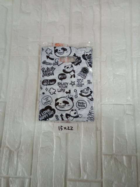 Kantong plastik pon motif campur ukuran 15x22 cm