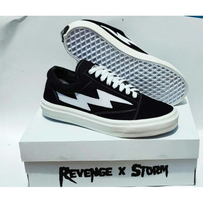 SEPATU REVENG X STR0M BLACK WHITE OG SEPATU SNEAKERS IMPORT SNEAKERS PRIA SNEAKERS WANITA