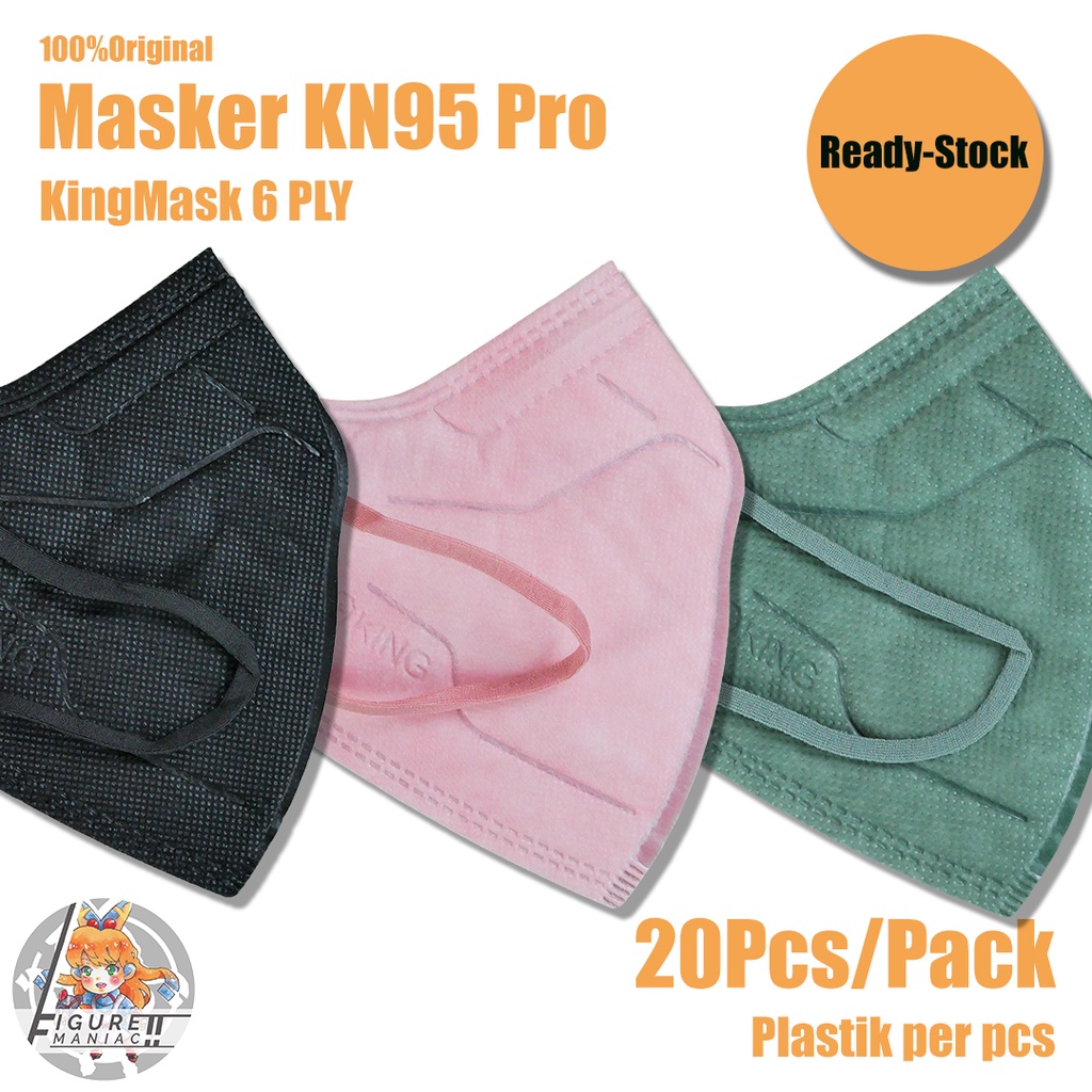 Masker King Mask KN Pro KN95 KingMask isi 20 Pcs Per box Plastik Per Pcs Original 10%