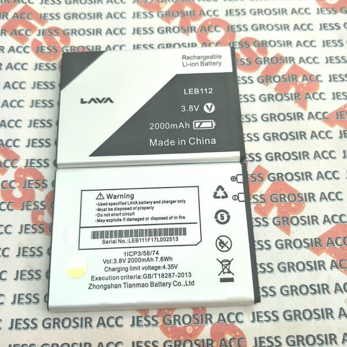 Baterai Battery Original LAVA Iris 702 , LEB112 , LEB 112 , LEB-112