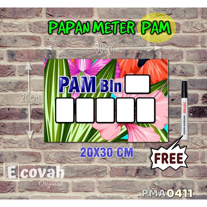 

Ecovah Papan Meter Listrik PLN PAM motif Unik - Tropical 11