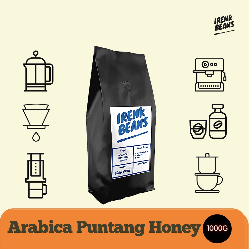 

Kopi Arabika Puntang Honey 5000g 5kg Biji Bubuk