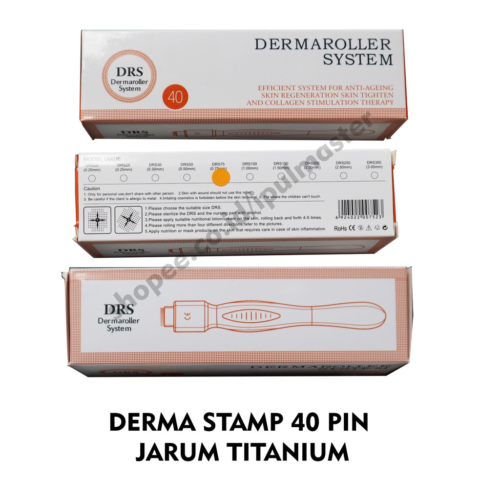 DERMA STAMP DERMASTAMP 40 PIN ALAT MEMASUKKAN SERUM WAJAH 0.2-3.0 MM