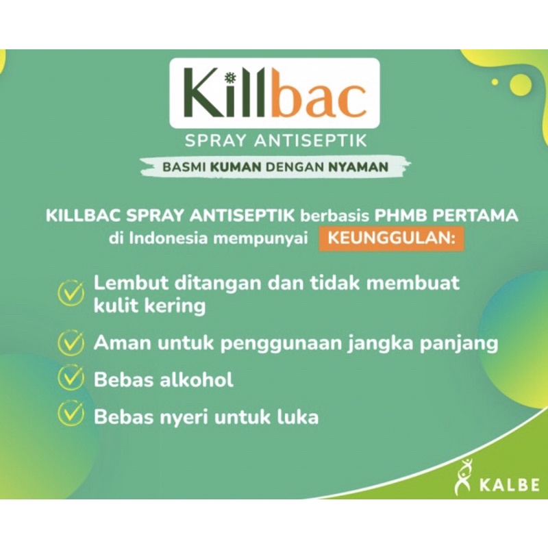 Killbac spray antiseptik 60 ml ( antiseptik luka mencegah infeksi )