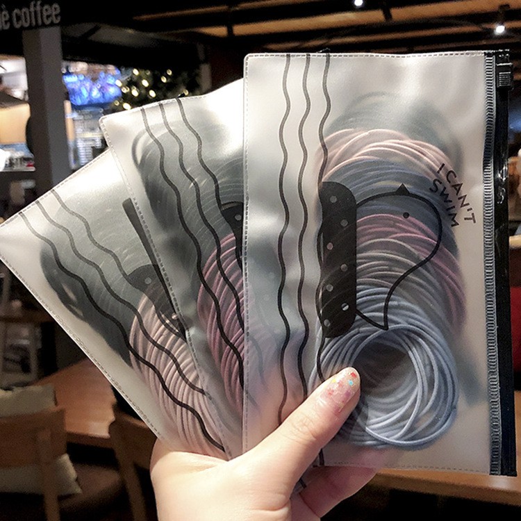 POUCH IKAT RAMBUT ANAK ELASTIS LUCU / IKAT RAMBUT DONAT / KUNCIRAN ANAK / IKAT RAMBUT KARET JEPANG