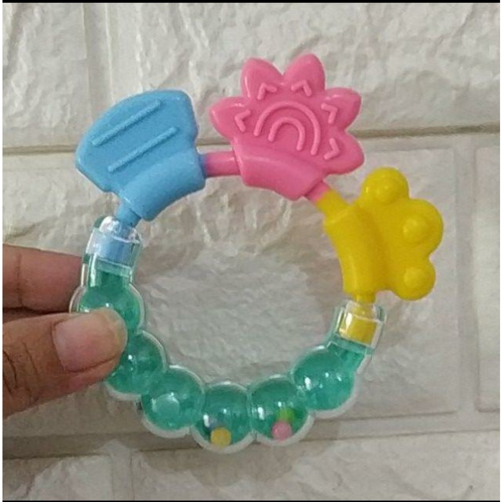 Rattle Teether Kerincingan Gigitan Bayi Melatih Visual dan Pendengaran Bayi T-02