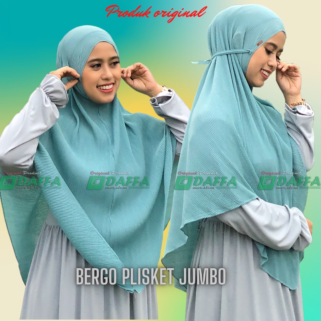 DAFFA moeslem/Hijab Instan Bergo Maryam Plisket Jumbo/Bergo Plisket Jumbo/Bergo Maryam Plisket Jumbo