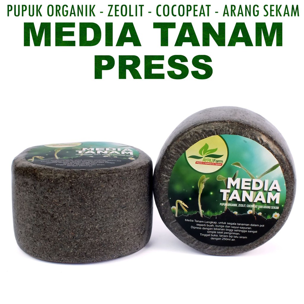 Media Tanam Press Pupuk Organik 4 Komposisi -- Praktis Pembibitan