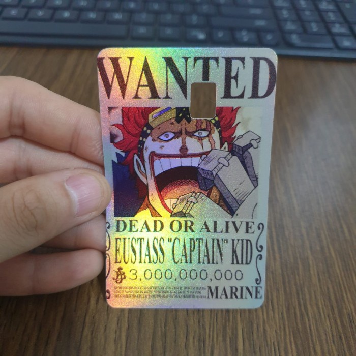 

Sticker Skin ATM / Debit Hologram CH0002 - One Piece - Bounty KID