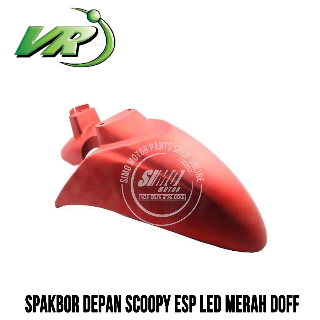SD86 SPAKBOR SLEBOR DEPAN SCOOPY ESP LED 2017 2018 2019 MATTE RED MERAH DOFF
