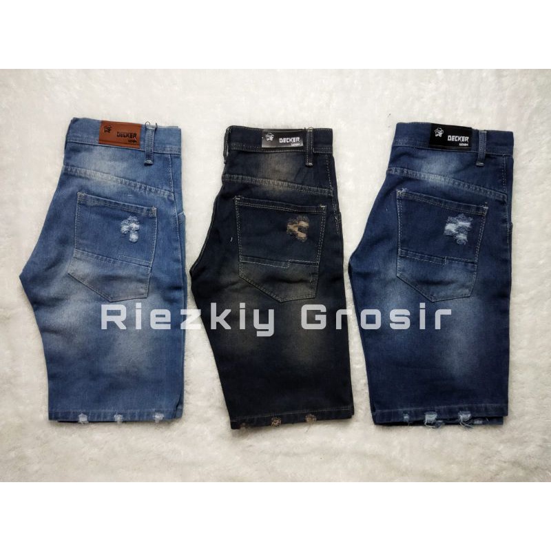 Celana Pendek Pria Jeans Sobek Terbaru Denim Kualitas Distro Celana Jeans Pendek Robek / Ripped jeans shortpants Sobek Pendek Jeans - Celana Jeans Pendek Sobek Pria - Jeans Sobek