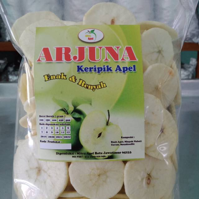 

Keripik / kripik buah apel oleh-oleh khas kota Malang ukuran 1kg