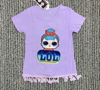 IMPORT PREMIUM Baju  Anak  Nyala Led LOL  Motif 2 Baju  Anak  