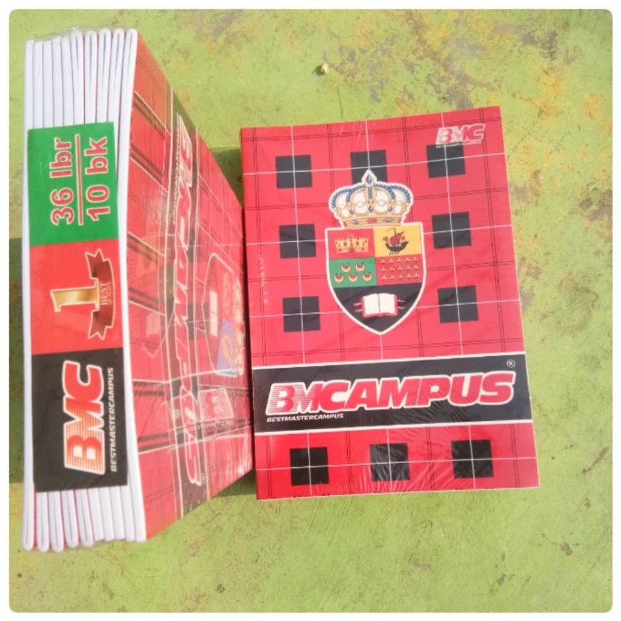 

Buku Tulis BMC 36 Campus 1 pack 10 buku / Buku Campus 36 isi 5pcs / Buku Tulis Sekolah / Buku Campus