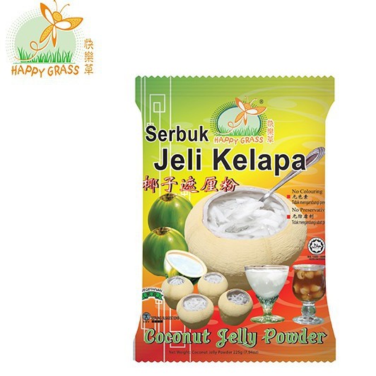 [HALAL] Happy Grass Coconut Jelly Powder 225gr / Serbuk Jeli Bubuk Rasa Kelapa