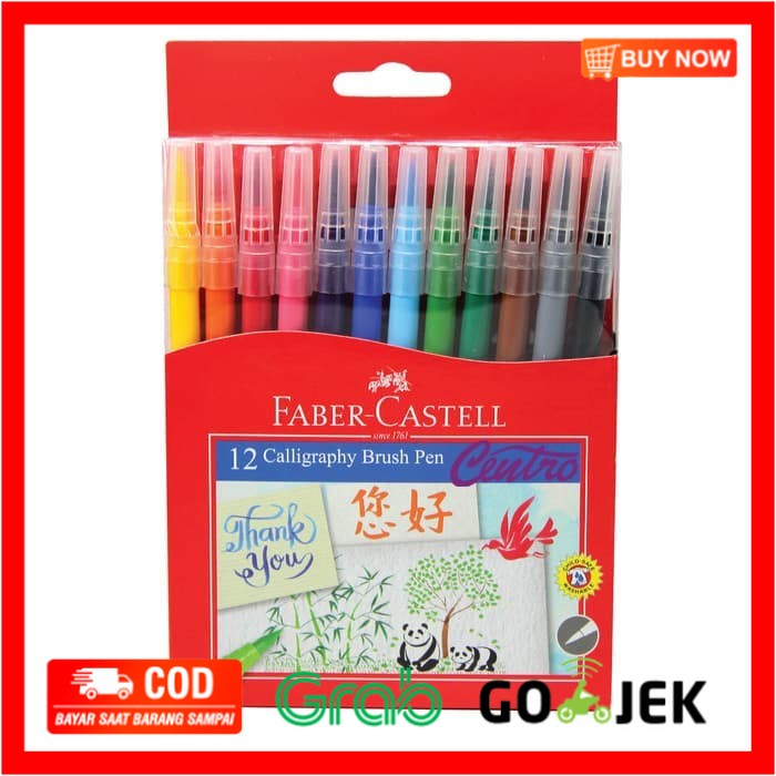 

(BISA COD) Faber-Castell Calligraphy Brush Pen Set 12 Kuas Kaligrafi Lettering