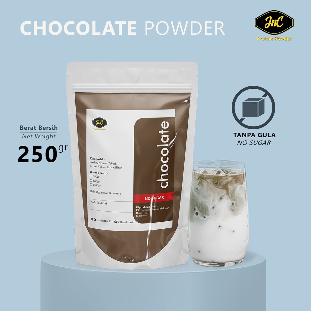 JnC Chocolate Powder Tanpa Gula 250gr / Bubuk minuman coklat