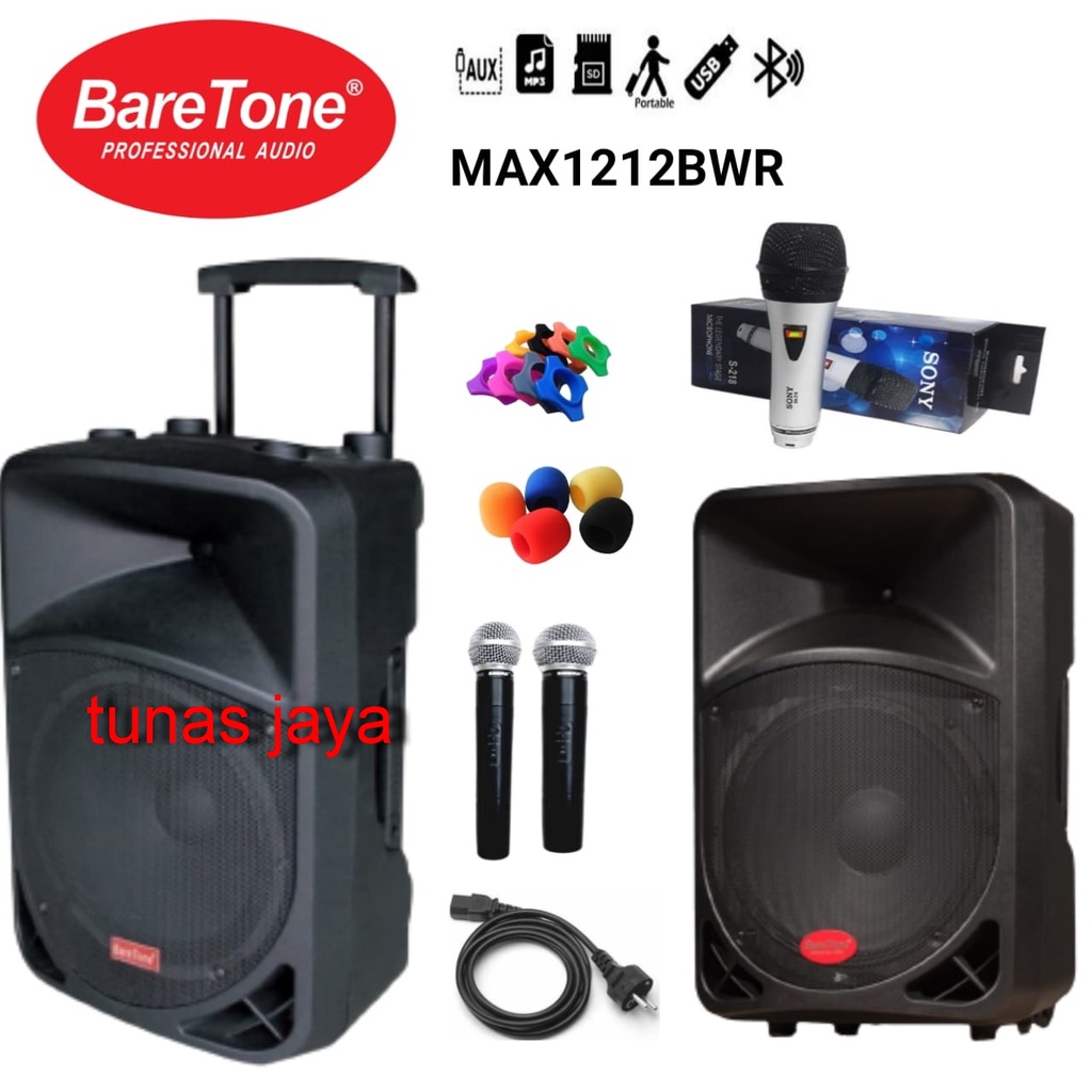 Speaker Portable Baretone BT-3H1212BWR NEW ORIGINAL RESMI